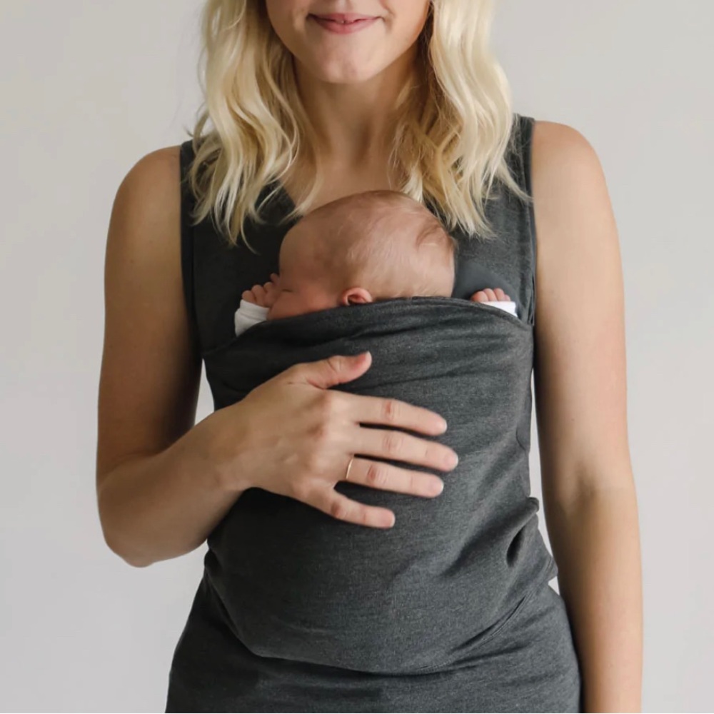 Lalabu maternity baby wearing tank - grey small